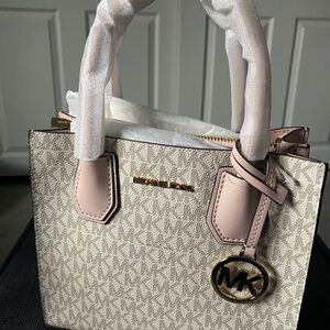 Michael Kors Blush and Cream Satchel